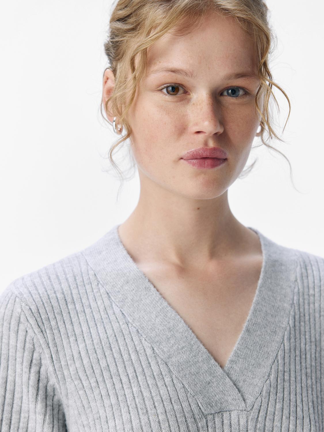 OBJELVA Midi Dress - Light Grey Melange - VERO MODA & VILA Bergvik
